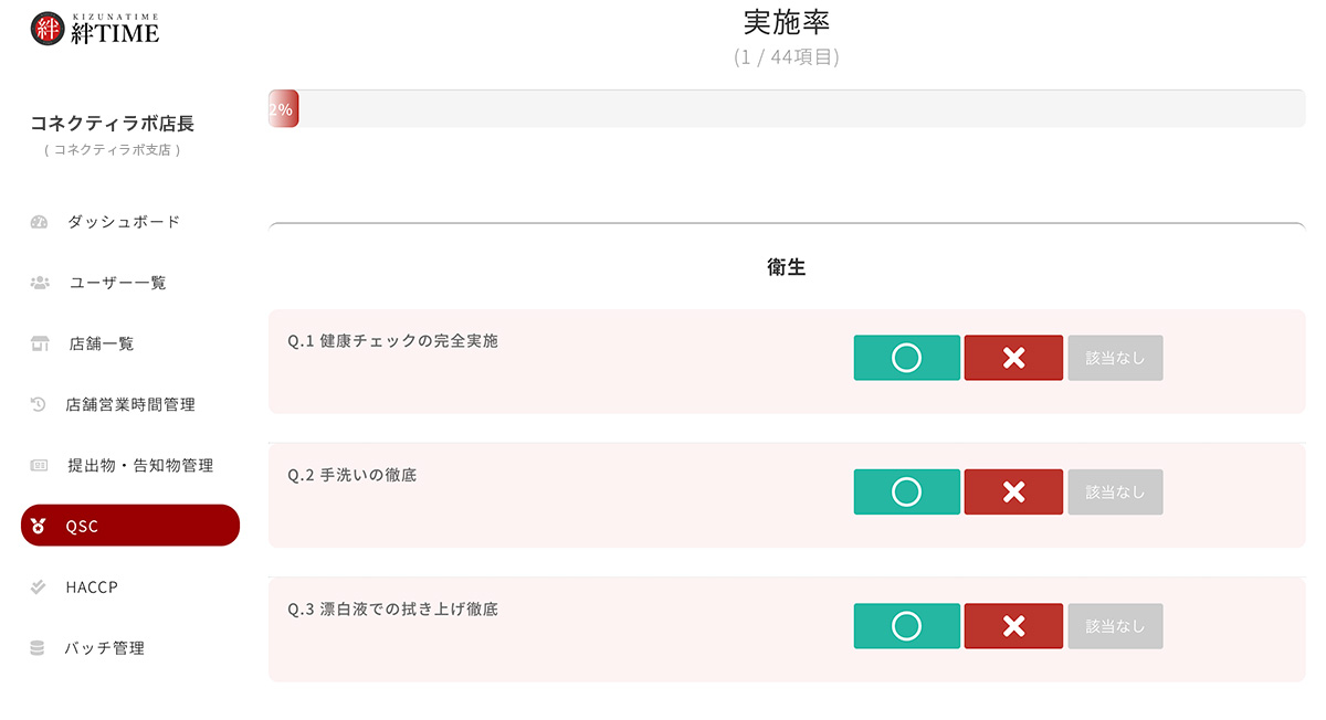 HACCP・QSC対応